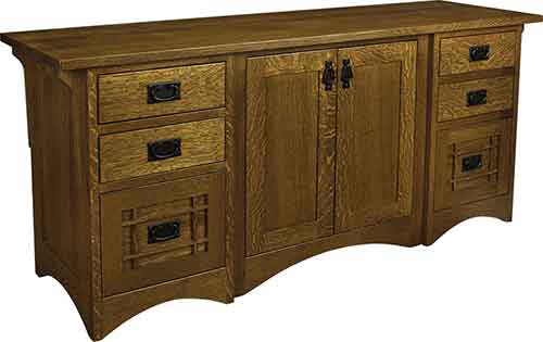 Lincoln Credenza with Doors in Center
