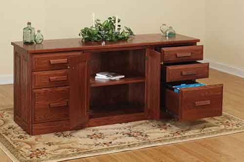 Credenza with Kneehole - Click Image to Close