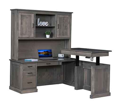 Urban L-Desk with Adjustable Return & Hutch