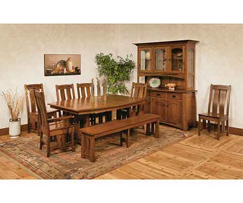 Amish Colebrook Trestle Table - Click Image to Close