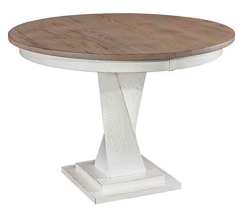 Amish Lexington Single Mini Pedestal Table - Click Image to Close