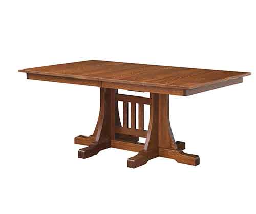 Amish Ridgecrest Double Pedestal Mission Table - Click Image to Close