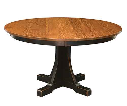 Amish Ridgewood Single Mission Pedestal Table - Click Image to Close