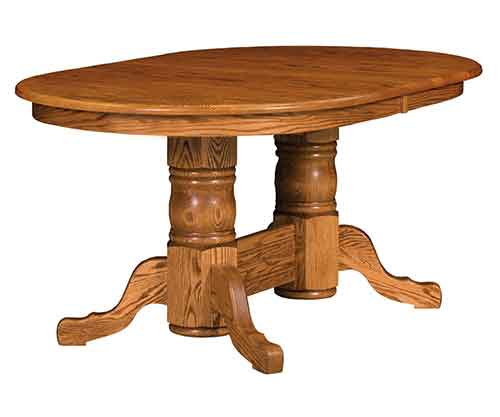 Amish Traditional Double Pedestal Table