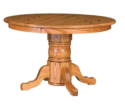 Amish Traditional Single Pedestal Table - Click Image to Close