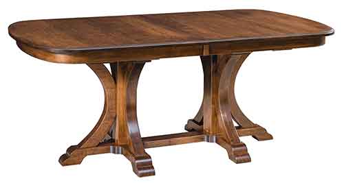 Amish Granite Double Pedestal Table