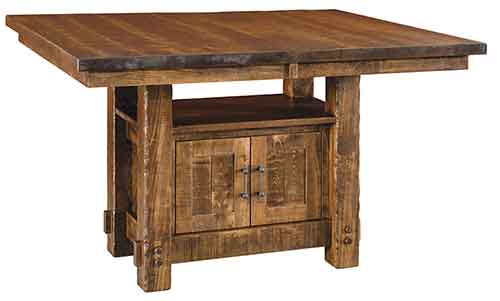 Amish Houston Pub Cabinet Table